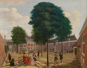 Velké nádvoří domova malomocných, 1735 od Louis Chalon