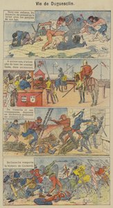 Vie de Duguesclin (barevné lito) od Louis Charles (after) Bombled