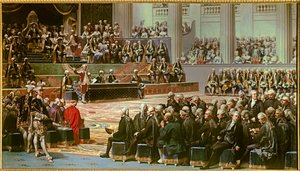 Otevření generálních stavů ve Versailles dne 5. května 1789. Obraz Auguste Coudera (1789-1873)