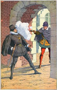 Vražda Viléma I. Tichého v Delftu v roce 1584 od Louis Charles Bombled