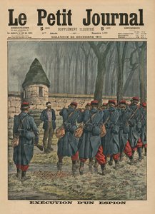 Poprava špióna, ilustrace přední obálky z 