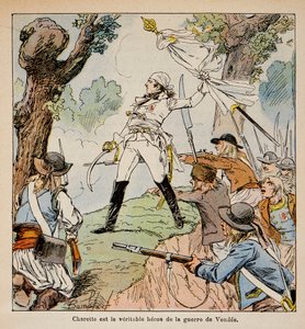 Ilustrace Bombled Louis (1862-1927) z knihy „Památník svaté Heleny“ od hraběte Emmanuela de Las Cases (1766-1842): Náčelník Vendeen Charrette a jeho příznivci, Soukromá sbírka od Louis Charles Bombled