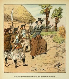 Ilustrace Bombled Louis (1862-1927) z knihy „The Memorial of Saint Helene“ od hraběte Emmanuela de Las Cases (1766-1842): War of Vendee, Private Collection od Louis Charles Bombled
