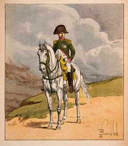Ilustrace Bombardovaného Ludvíka (1862-1927) z knihy „Památník svaté Heleny“ od hraběte Emmanuela de Las Cases (1766-1842): Jezdecký portrét císaře Napoleona 1.er, soukromá sbírka od Louis Charles Bombled