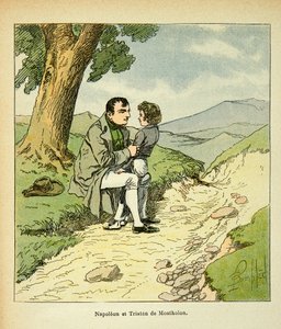 Ilustrace Bombardovaného Ludvíka (1862-1927) z knihy „Památník svaté Heleny“ od hraběte Emmanuela de Las Cases (1766-1842): Svatá Helena, císař Napoleon a Tristan z Montholonu, soukromá sbírka od Louis Charles Bombled
