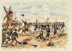 Ilustrace převzata z knihy "Hrdinové století", anekdotické vyprávění Dicka de Lonlayho s ilustracemi Louise Bombleda (1862-1927). od Louis Charles Bombled