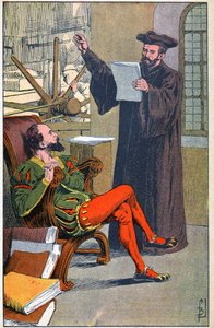 Rabelais v tiskárně Etienna Doleta od Louis Charles Bombled