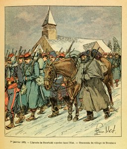 Východní Armee seržanta Eugena, známá jako Grenest, ilustrovaná Louisem Bombledem (1862-1927) (francouzsko-německá válka; kampaň 1870-1871): 1. ledna od Louis Charles Bombled