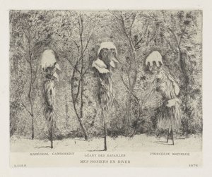 Fantasy kompozice o prusko-francouzské válce Knife rosiers and hiver (titul na předmětu) od Louis Charles Hora Siccama