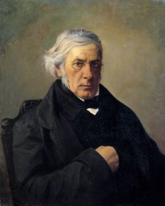 Portrét filozofa Victora Cousina (1792-1867) Obraz Louis Claude Mouchot (1830-1891). 19. století. Ztlumit. 0,73 x 0,60 m - Portrét filozofa Victora Cousina (1792-1867). Obraz Louis Claude Mouchot (1830-1891). 19. století. 0,73 x