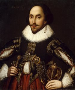 Portrét britského dramatika Williama Shakespeara od Louis Coblitz
