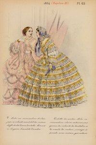 Francouzská móda: 1854, Napoleon III (barevná litografie)