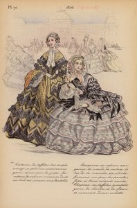 Francouzská móda: 1856, Napoleon III (barevná litografie)