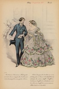 Francouzská móda: 1859, Napoleon III (barevná litografie)