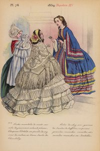 Francouzská móda: 1859, Napoleon III (barevná litografie) od Louis Colas