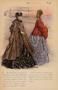 Francouzská móda: 1870, Napoleon III (barevná litografie)