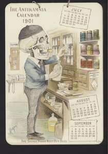 Ilustrace pro kalendář Antikamnia, 1901