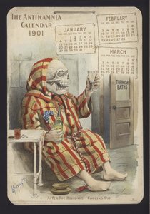 Ilustrace pro kalendář Antikamnia, 1901