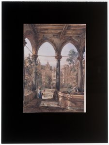 Nádvoří zámku Heidelberg od Louis Desire Thienon