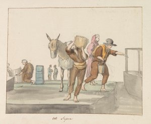 Tradiční kroje ostrova Gozo Kostým de Ghozo (název na objektu) Voyage en Italy a Sicile et à Malte - 1778 (název série) od Louis Ducros