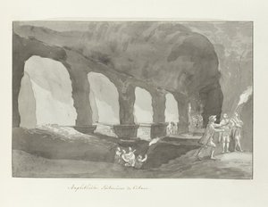 Podzemní van het amfiteátr van Catanië Amfiteátr Catania (název na objektu) Cesty po Itálii, Sicílii a Maltě - 1778 (název série) od Louis Ducros