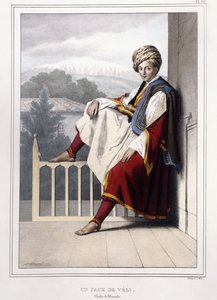 Portrét řeckých a osmanských pohledů a kostýmů z cesty do Athén a Konstantinopole, 1825 od Louis Dupré
