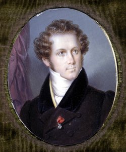Portrét Vincenza Belliniho (1801 - 1835).Miniatura Duprého. Muzeum Scala. Milán. od Louis Dupré