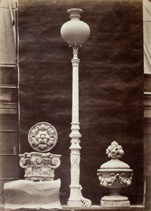 Detaily interiéru a svícny, Théâtre du Vaudeville, Paříž
