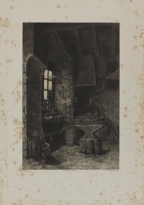 Interiér kovárny od Louis Emmanuel Soulange Tessier