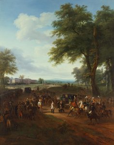 Napoleon přijal Fridrich vévoda z Württemberska, 2. října od Louis Etienne Watelet