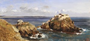 Pohled na pevnost Bertheaume od Eugene Isabey