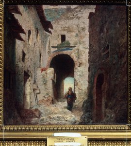 ""La porte Maure"" (Maurská brána) Městská krajina v Maroku. Obraz Louise Gabriela Eugene Isabey (1803-1886) 1835 Puškinovo muzeum, Moskva od Louis Eugene Gabriel Isabey