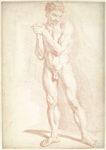 Mužský akt, stojící od Louis Fabritius Dubourg