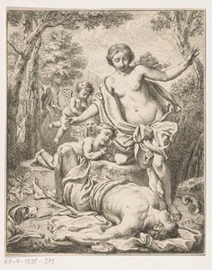 Venuše a Adonis od Louis Fabritius Dubourg