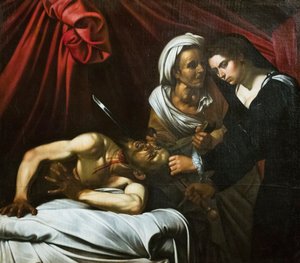 Judith usekne hlavu Holofernesovi