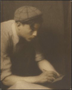 [Portrét mladého muže, který píše vzkaz] od Louis Fleckenstein