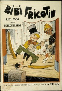 Bibi Fricotin, král podvodníků (hraje na pódiu banjo) - cover N° 7. Louis Forton (1879-1934) od Louis Forton