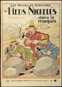 Nová dobrodružství Nickeles Foot in the Maquis, č. 12. Od Pellos. Rene Pellos nazýval Pellos vlastním jménem Rene Pellarin (1900-1998). Práva vyhrazena. od Louis Forton