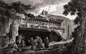 Náhrobní památník judských králů, deska 25 ze svazku III „Voyage Pittoresque“, vyrytý Tillardem od Louis Francois (after) Cassas
