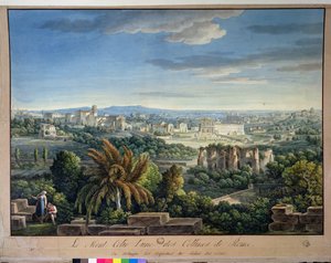 Pohled na Celian Hill, Řím, c.1800