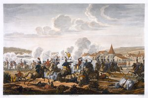 „Smrt prince Ludwiga Pruského v bitvě u Saalfeldu, 10. října 1806“.