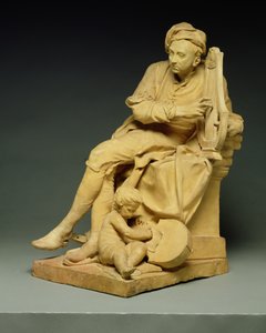 George Frederick Handel (1685-1759) model pro mramorovou sochu nyní v muzeu Victoria und Albert, 1738 (terakota)