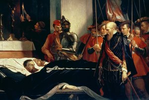 Poslední úcta k ostatkům hrabat Egmonta a Hoorna od Louis Gallait