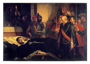 Poslední pocta hrabat Egmontovi a Hoornovi (olej na plátně)