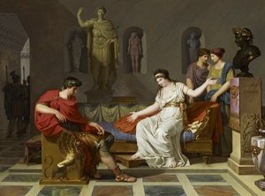 Kleopatra a Oktavián od Louis Gauffier
