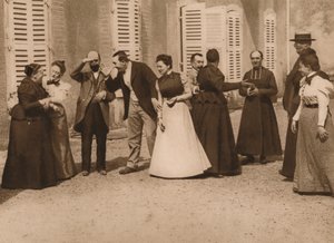 Venkovní setkání lidí mluvících, 1937.