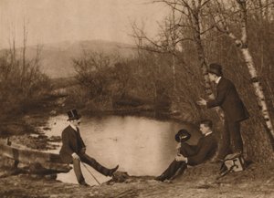 Tři muži u rybníka, 1937
