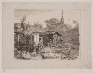 Krajina s vodním mlýnem od Louis Gurlitt