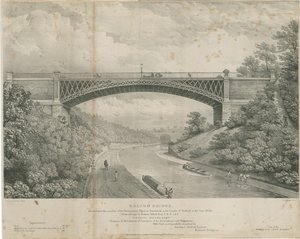 Calton Bridge: zinková litografie, nd [1826] od Louis Haghe