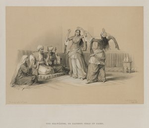 Egypt a Núbie, svazek III: Tančící dívky v Káhiře, 1849. od Louis Haghe
